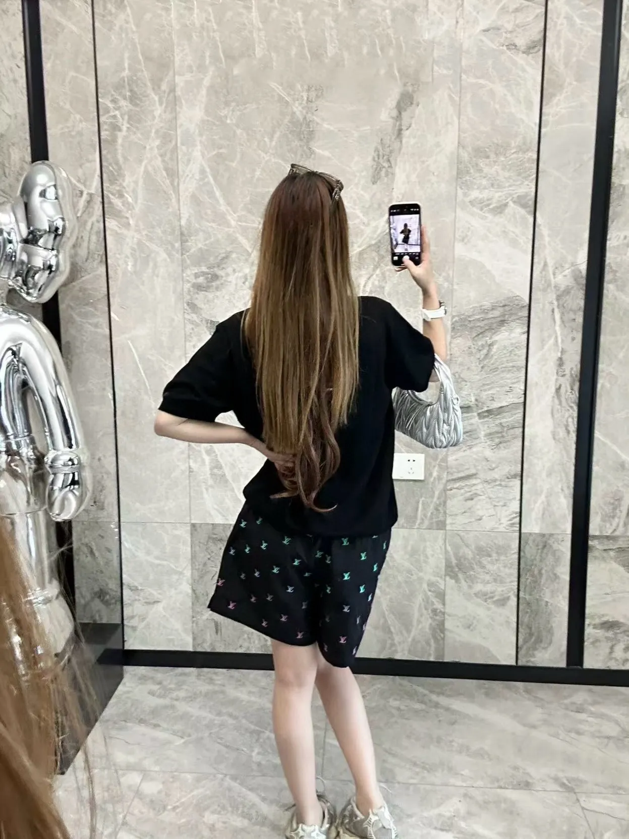 Louis Vuitton/Louis Vuitton 25ss full-frame presbyopic gradient embroidered shorts